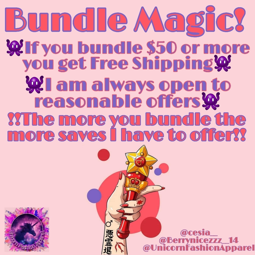 BUNDLE $50 OR MORE = FREE SHIPPING
